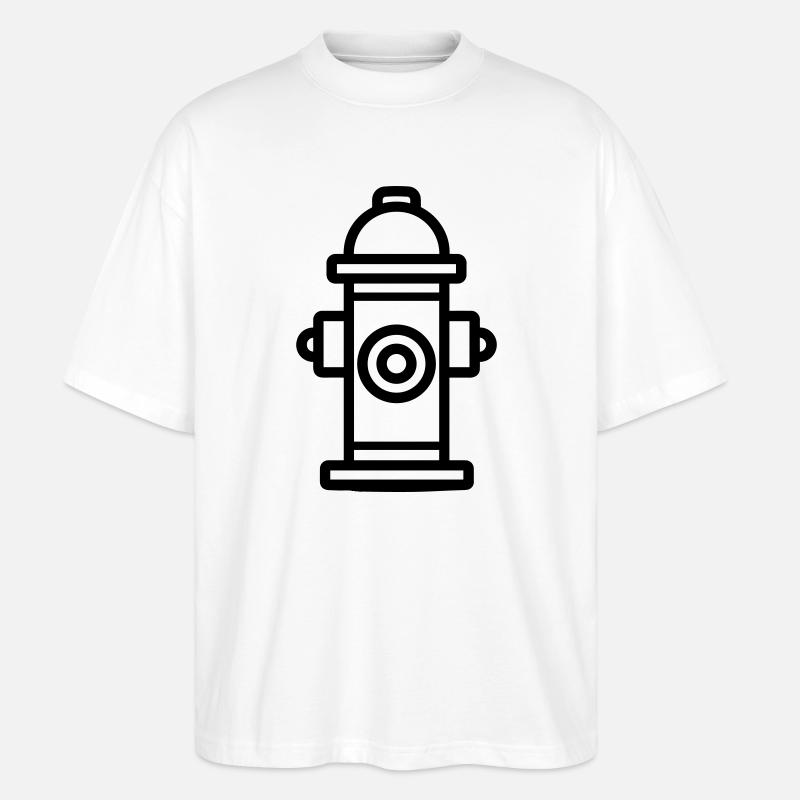 Fire hydrant - Stanley/Stella Oversized Unisex Organic T-shirt Blaster 2.0 - white
