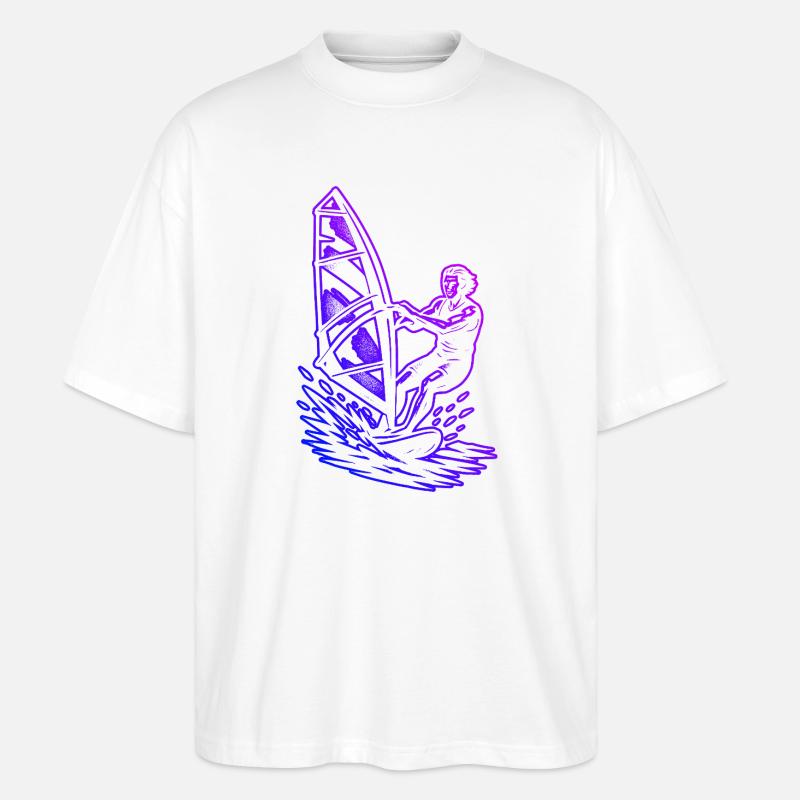 Windsurfing Graphics for Windsurf - Stanley/Stella Oversized Unisex Organic T-shirt Blaster 2.0 - white