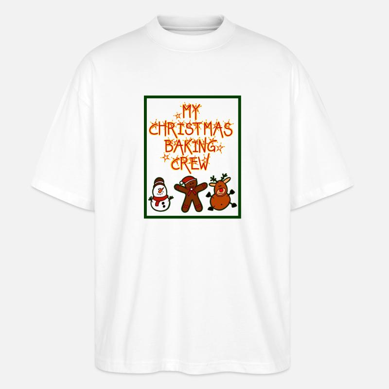 My christmax baking crew - Stanley/Stella Oversized Unisex Bio T-Shirt Blaster 2.0 - Weiß