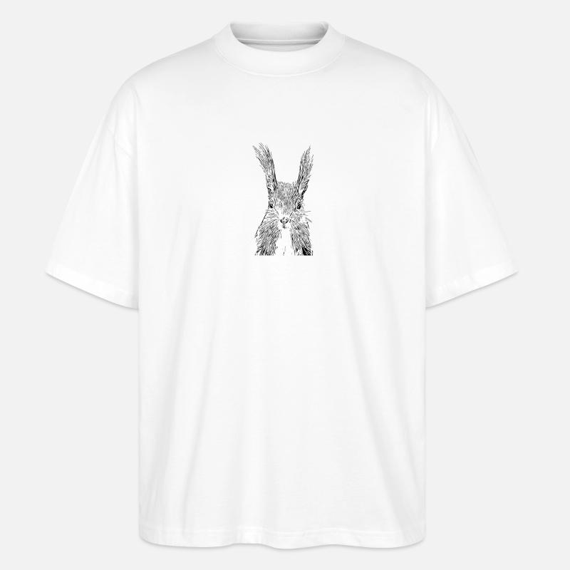 squirrel - Stanley/Stella Oversized Unisex Organic T-shirt Blaster 2.0 - white