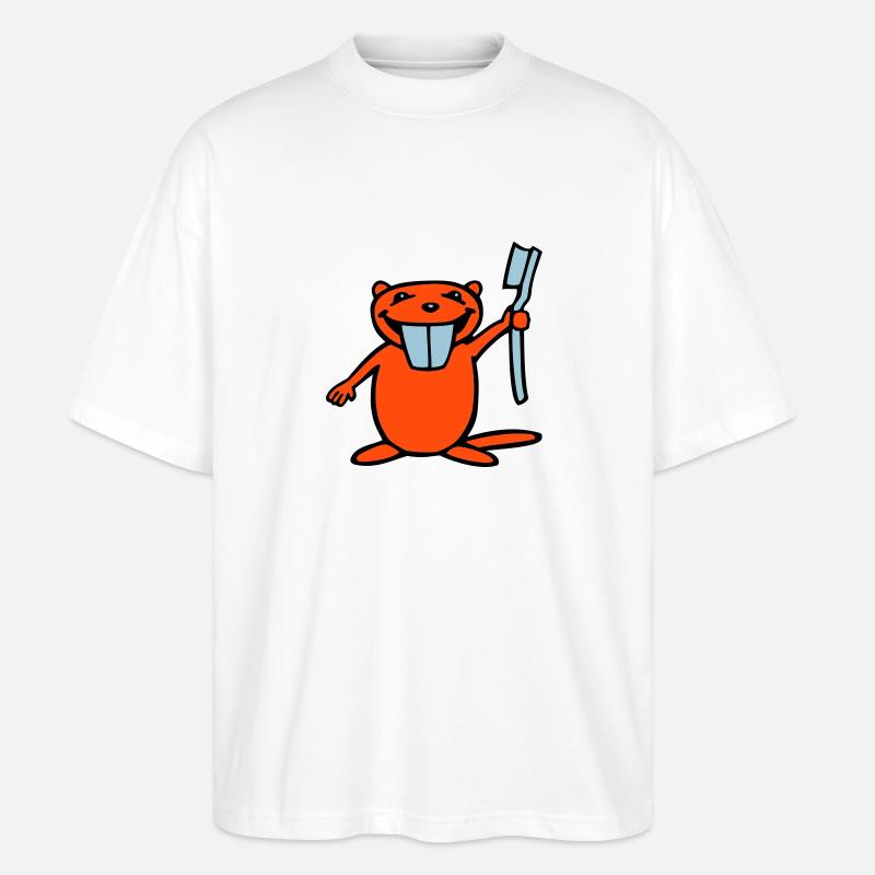Castor - T-shirt bio Blaster 2.0 coupe oversize Stanley/Stella Unisexe - blanc