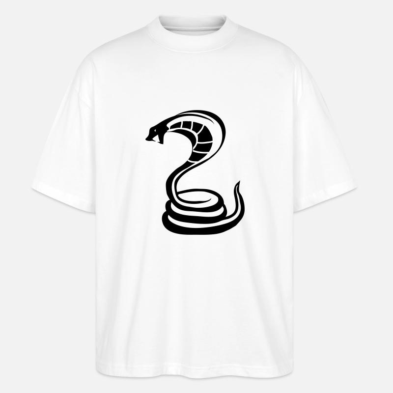 Cobra Snake - Stanley/Stella Oversized Unisex Bio T-Shirt Blaster 2.0 - Weiß