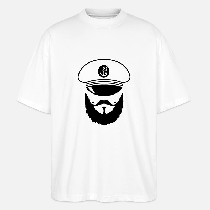 captain_02 - Stanley/Stella Oversized Unisex Bio T-Shirt Blaster 2.0 - Weiß