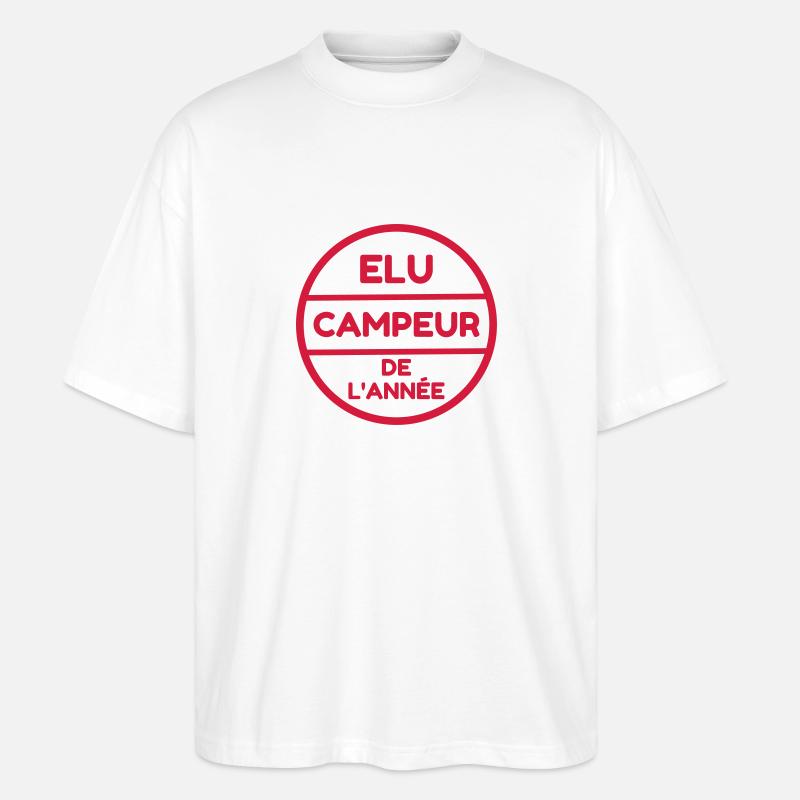 Campingplatz / Camper / Camping / Camp - Stanley/Stella Oversized Unisex Bio T-Shirt Blaster 2.0 - Weiß