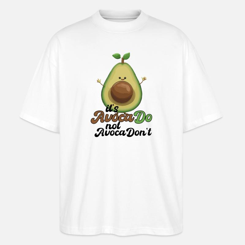 Avocat Drôle d’optimisme positif Cadeau - T-shirt bio Blaster 2.0 coupe oversize Stanley/Stella Unisexe - blanc