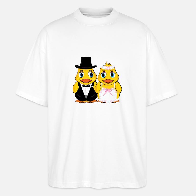 Hochzeit - Stanley/Stella Oversized Unisex Bio T-Shirt Blaster 2.0 - Weiß