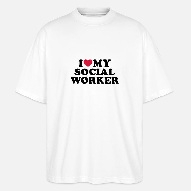Sozialarbeiter - Stanley/Stella Oversized Unisex Bio T-Shirt Blaster 2.0 - Weiß