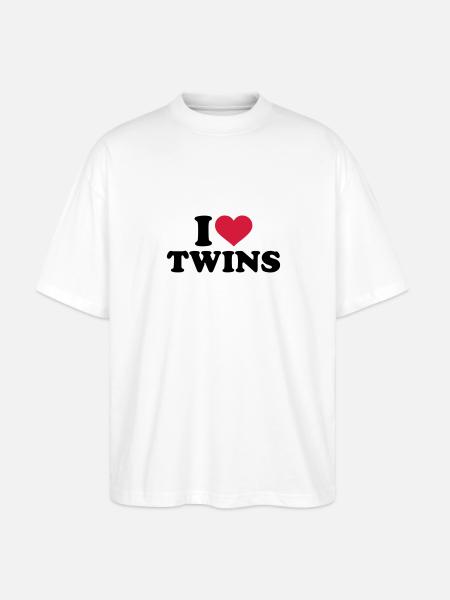 Zwillinge - Stanley/Stella Oversized Unisex Bio T-Shirt Blaster 2.0 - Weiß