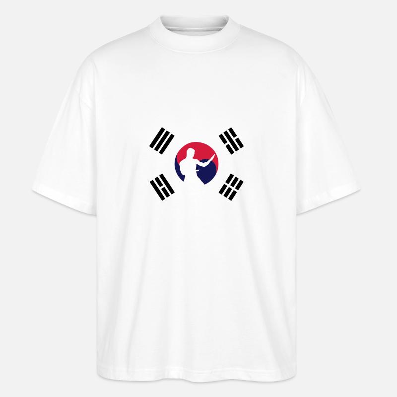 Taekwondo - Stanley/Stella Oversized Unisex Bio T-Shirt Blaster 2.0 - Weiß