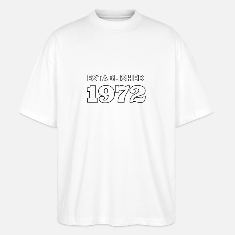 Established 1972 - Stanley/Stella Oversized Unisex Bio T-Shirt Blaster 2.0 - Weiß