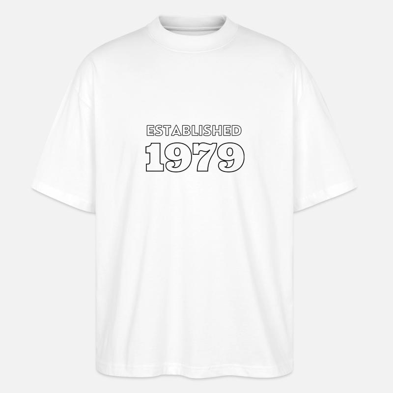 Established 1979 - Stanley/Stella Oversized Unisex Bio T-Shirt Blaster 2.0 - Weiß