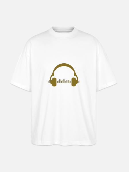 écouteurs - T-shirt bio Blaster 2.0 coupe oversize Stanley/Stella Unisexe - blanc