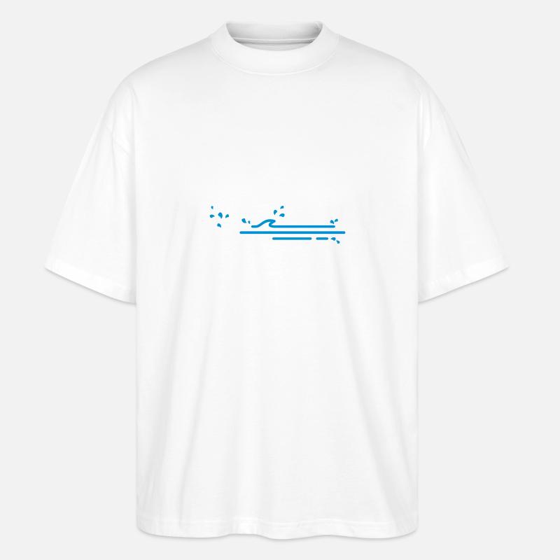 trajectoire de descente / Slidepath (1c) - T-shirt bio Blaster 2.0 coupe oversize Stanley/Stella Unisexe - blanc