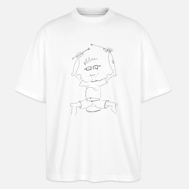 Drumnerd - Stanley/Stella Oversized Unisex Bio T-Shirt Blaster 2.0 - Weiß