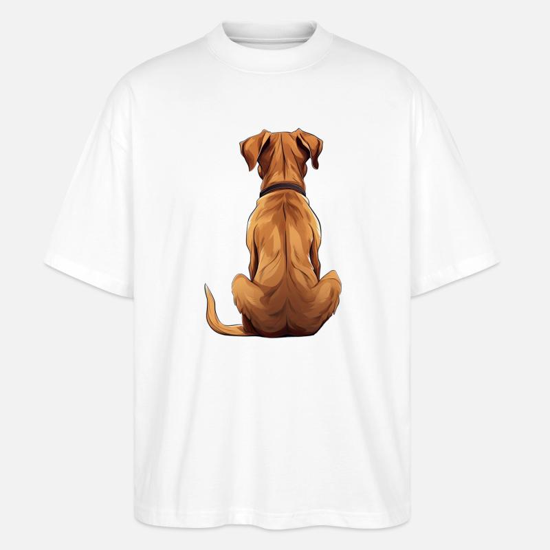 Rhodesian Ridgeback - Stanley/Stella Oversized Unisex Bio T-Shirt Blaster 2.0 - Weiß