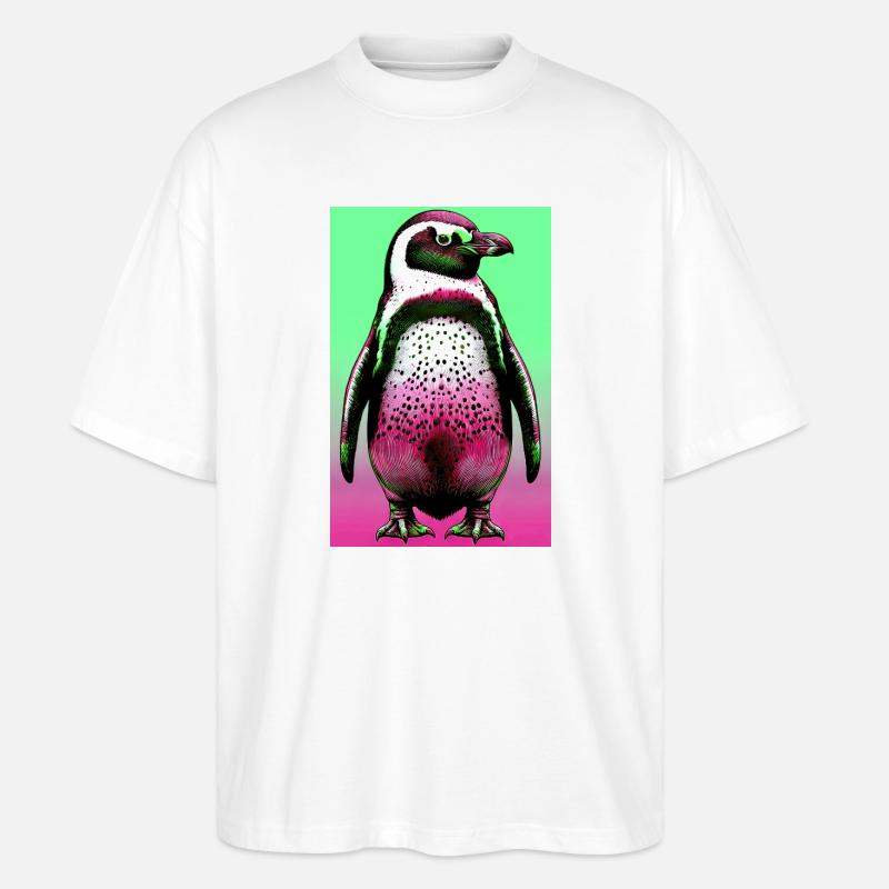 Pinguin - Stanley/Stella Oversized Unisex Bio T-Shirt Blaster 2.0 - Weiß