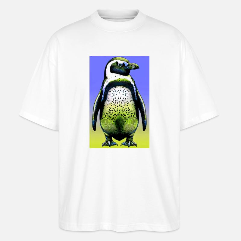 Pinguin - Stanley/Stella Oversized Unisex Bio T-Shirt Blaster 2.0 - Weiß