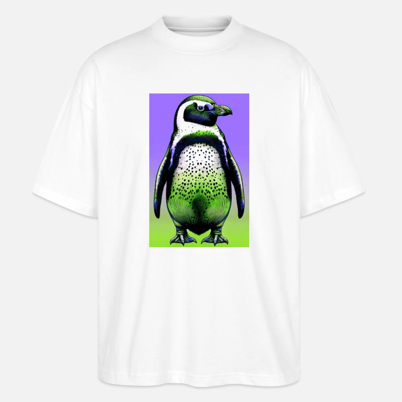 Pinguin - Stanley/Stella Oversized Unisex Bio T-Shirt Blaster 2.0 - Weiß