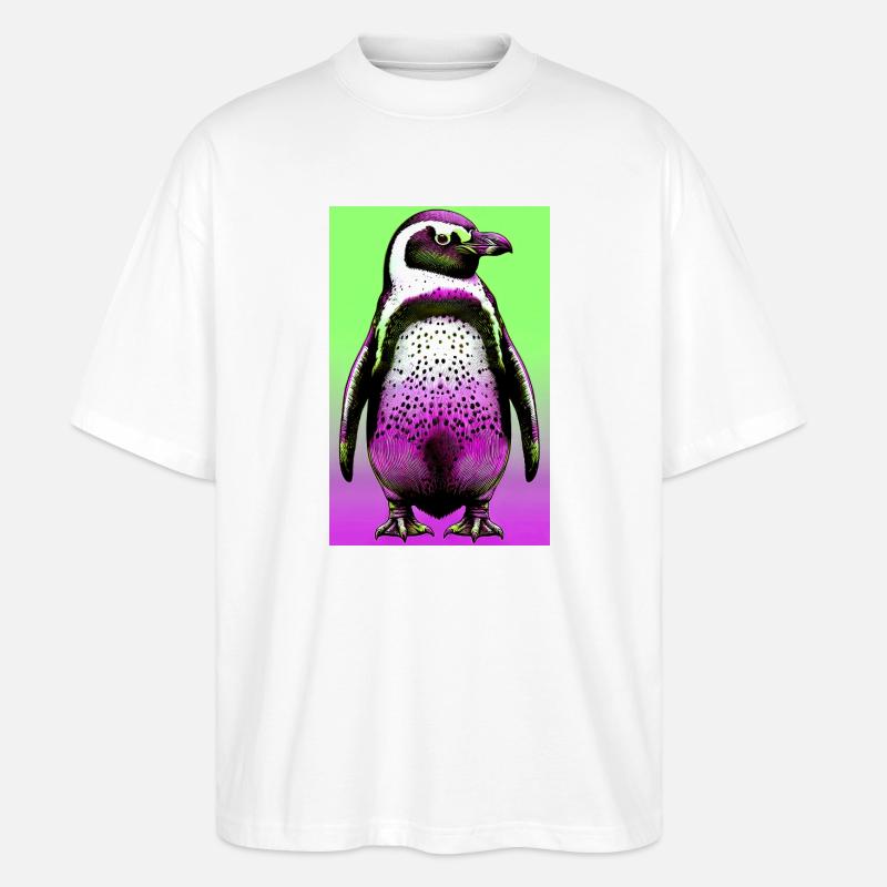 pingouin - T-shirt bio Blaster 2.0 coupe oversize Stanley/Stella Unisexe - blanc