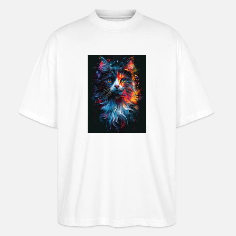 Cat_01 - Stanley/Stella Oversized Unisex Bio T-Shirt Blaster 2.0 - Weiß