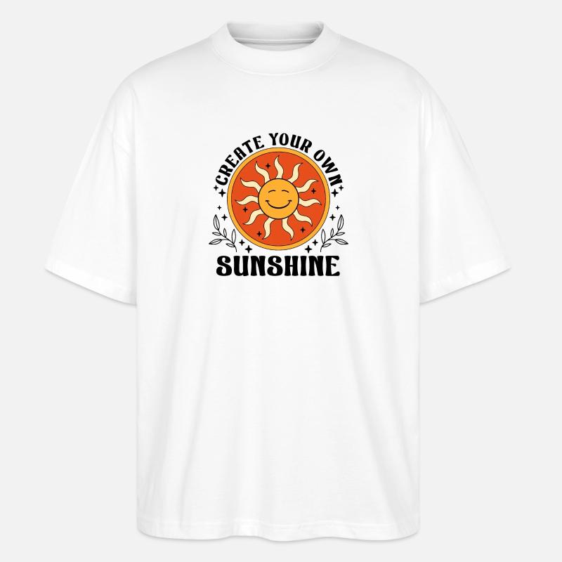 Soleil et brillance - T-shirt bio Blaster 2.0 coupe oversize Stanley/Stella Unisexe - blanc