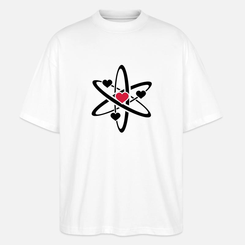heart atom - Stanley/Stella Oversized Unisex Bio T-Shirt Blaster 2.0 - Weiß