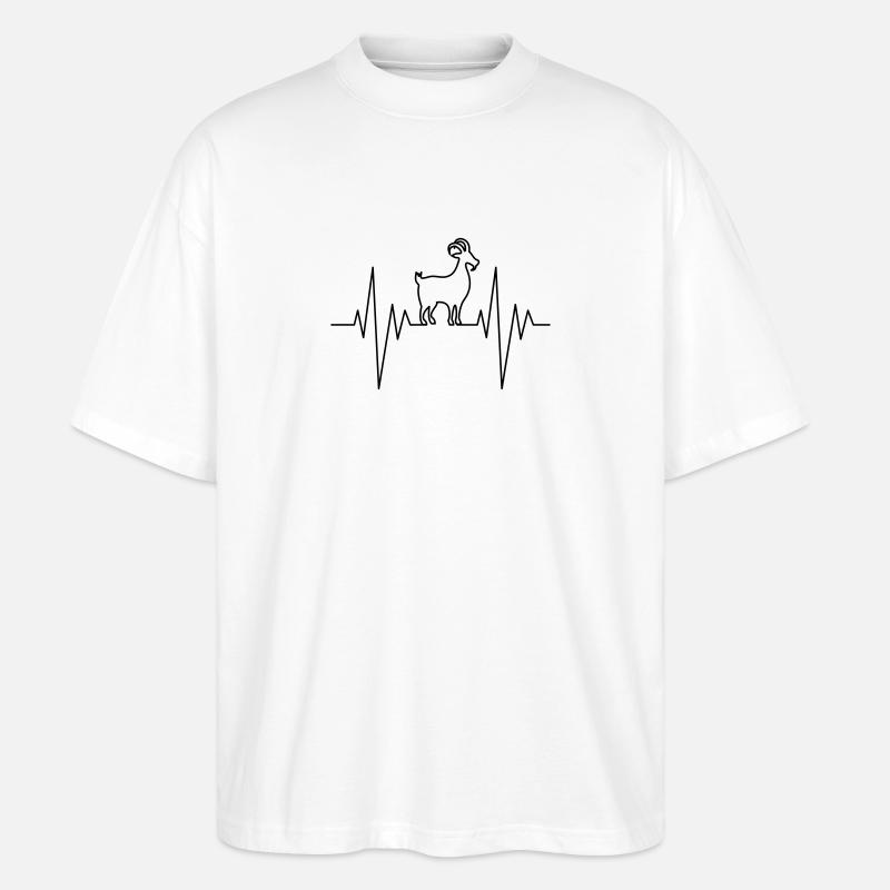 Goat Pulse - Stanley/Stella Oversized Unisex Bio T-Shirt Blaster 2.0 - Weiß