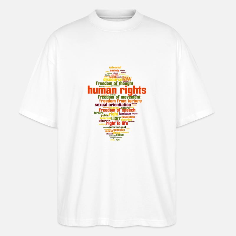 human rights - Stanley/Stella Oversized Unisex Bio T-Shirt Blaster 2.0 - Weiß