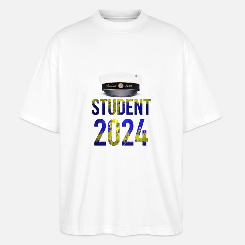 Abschlussfeier 2024 Abiturfeier - Stanley/Stella Oversized Unisex Bio T-Shirt Blaster 2.0 - Weiß