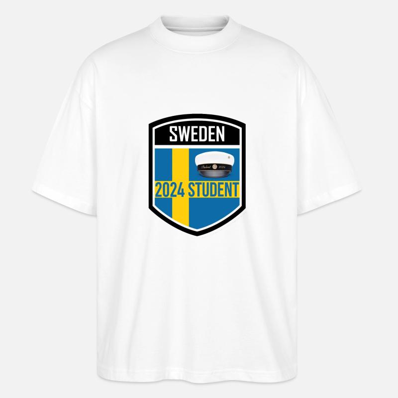Abschlussfeier 2024 Abiturfeier - Stanley/Stella Oversized Unisex Bio T-Shirt Blaster 2.0 - Weiß
