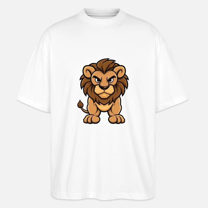 löwe - Stanley/Stella Oversized Unisex Bio T-Shirt Blaster 2.0 - Weiß