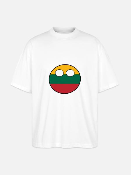 Countryball Country Home Lithuania - Stanley/Stella Oversized Unisex Organic T-shirt Blaster 2.0 - white