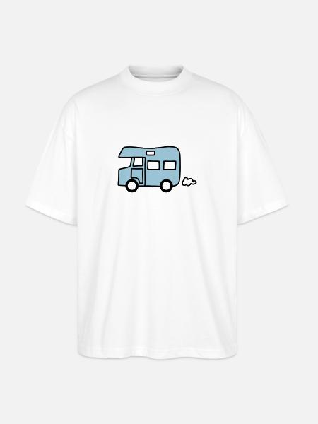Wohnmobil - Caravan - V2 - Stanley/Stella Oversized Unisex Bio T-Shirt Blaster 2.0 - Weiß