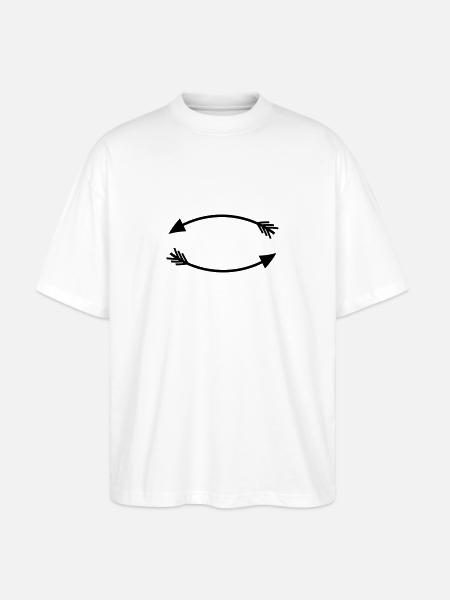 Two arrows - Stanley/Stella Oversized Unisex Organic T-shirt Blaster 2.0 - white