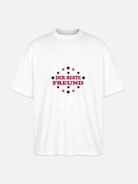 Der beste freund - Stanley/Stella Oversized Unisex Bio T-Shirt Blaster 2.0 - Weiß