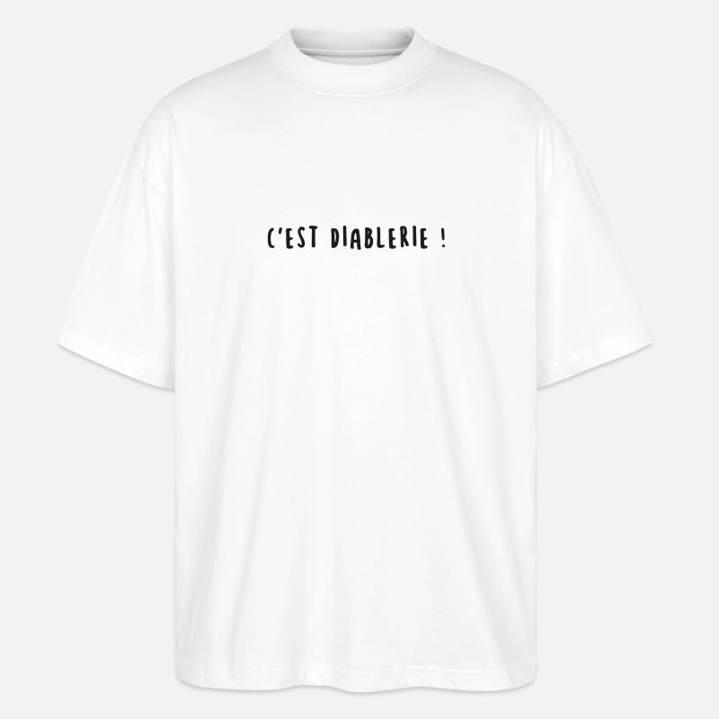 CITATION C'EST DIABLERIE - T-shirt bio Blaster 2.0 coupe oversize Stanley/Stella Unisexe - blanc