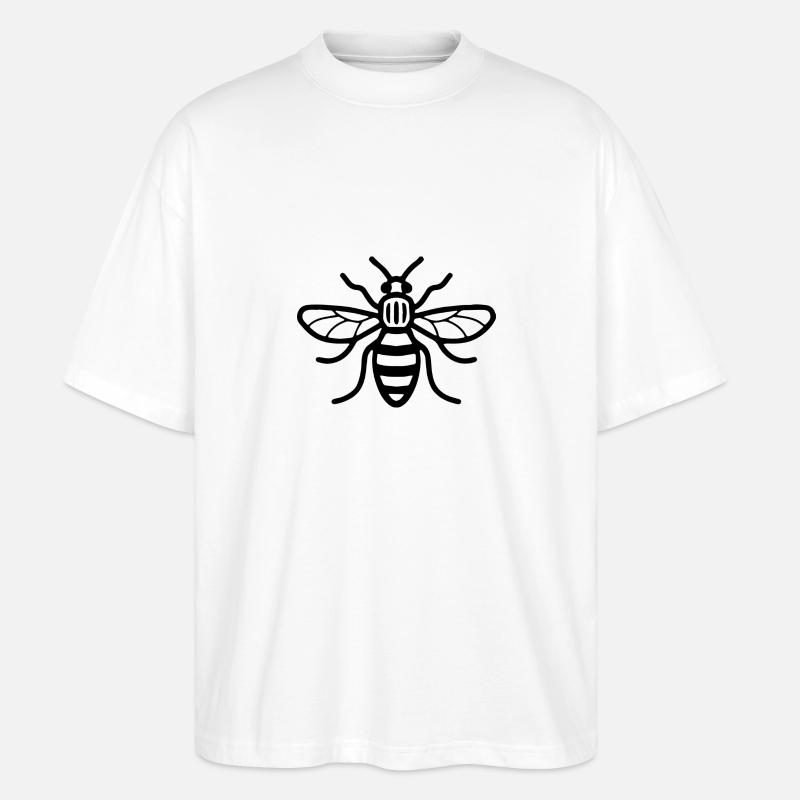 Manchester Bee - Stanley/Stella Oversized Unisex Bio T-Shirt Blaster 2.0 - Weiß