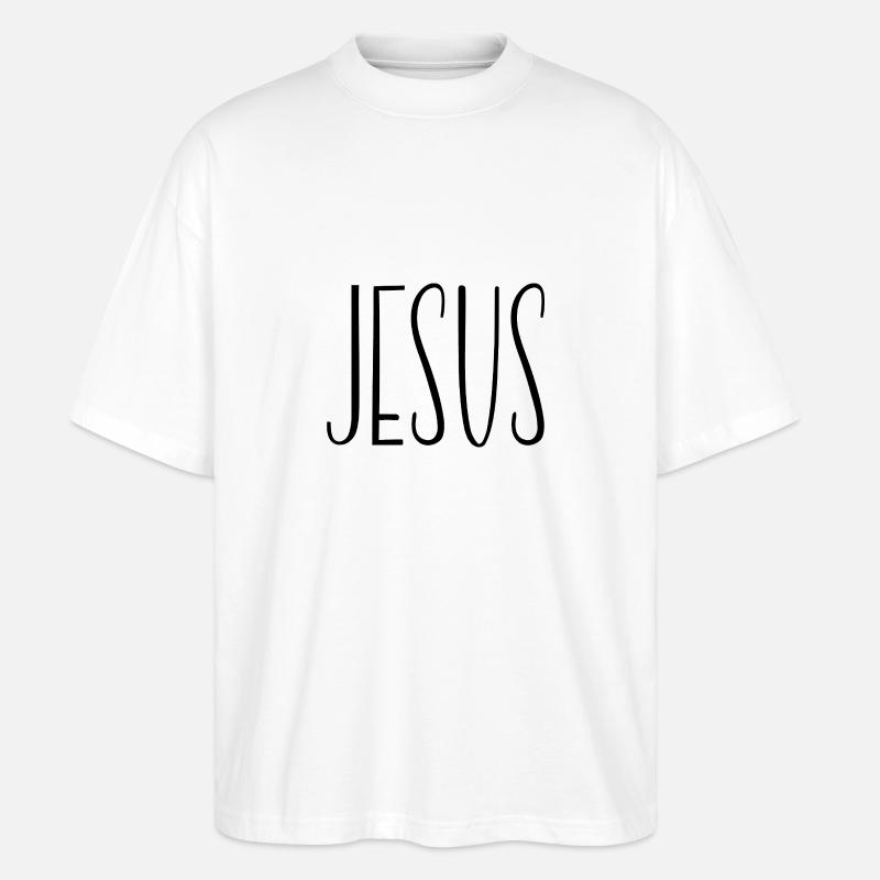 Jesus - Stanley/Stella Oversized Unisex Bio T-Shirt Blaster 2.0 - Weiß