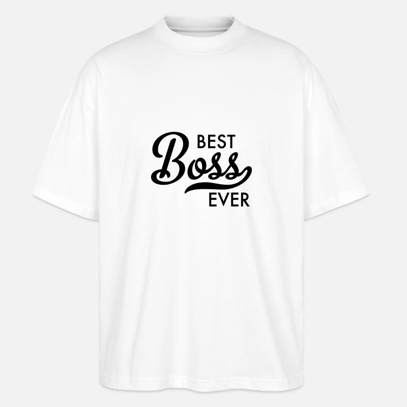 Best boss - Stanley/Stella Oversized Unisex Organic T-shirt Blaster 2.0 - white