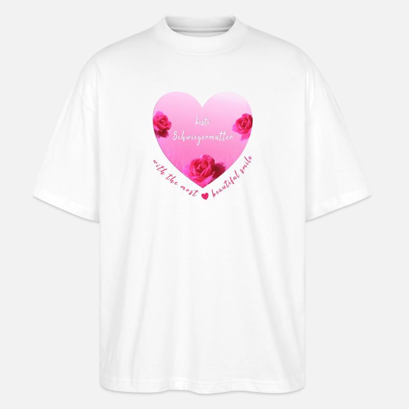 beste Schwiegermutter - Stanley/Stella Oversized Unisex Bio T-Shirt Blaster 2.0 - Weiß