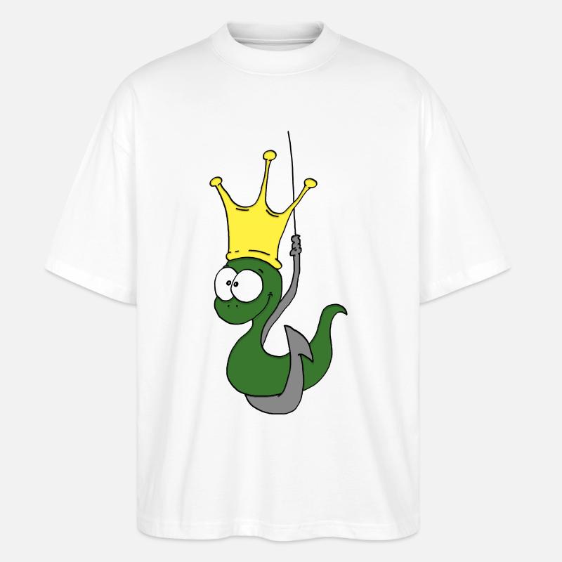 Le roi de la pêche - T-shirt bio Blaster 2.0 coupe oversize Stanley/Stella Unisexe - blanc
