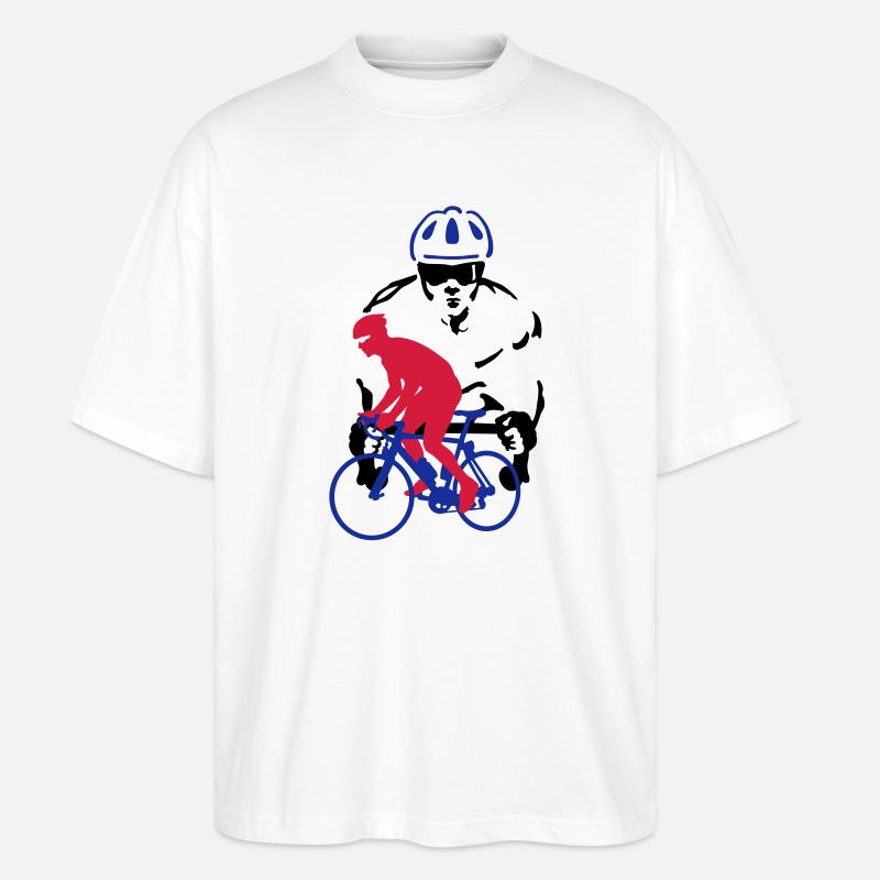 Rennrad - Stanley/Stella Oversized Unisex Bio T-Shirt Blaster 2.0 - Weiß