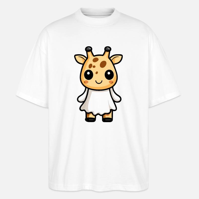 Giraffe Halloween Geist - Stanley/Stella Oversized Unisex Bio T-Shirt Blaster 2.0 - Weiß