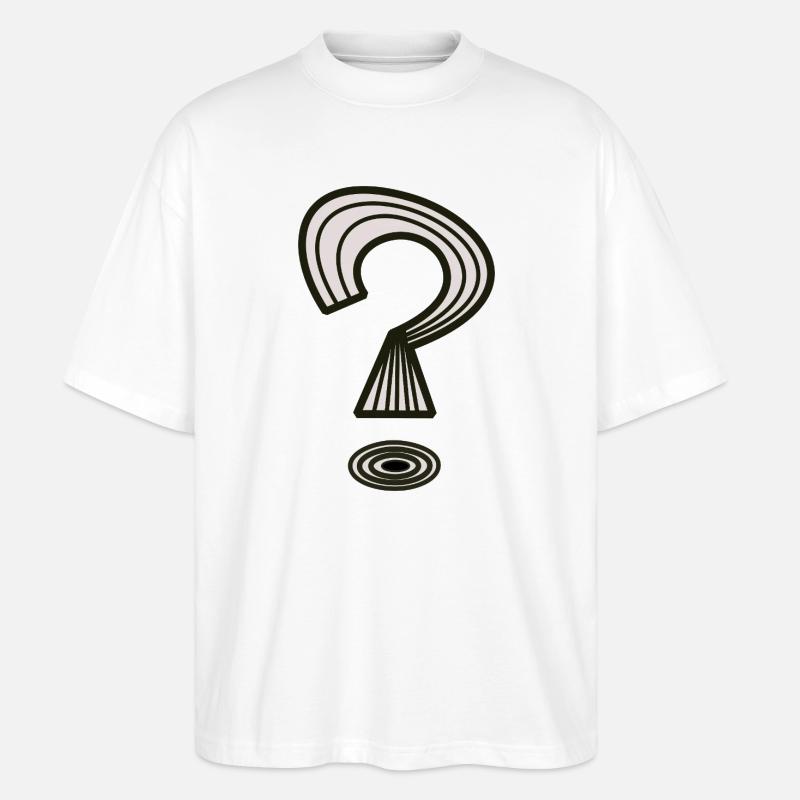 Point d’interrogation de Cean - T-shirt bio Blaster 2.0 coupe oversize Stanley/Stella Unisexe - blanc