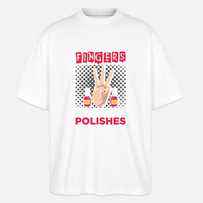 Nageldesigner Nageldesignerin Kosmetik Nagelstudio - Stanley/Stella Oversized Unisex Bio T-Shirt Blaster 2.0 - Weiß