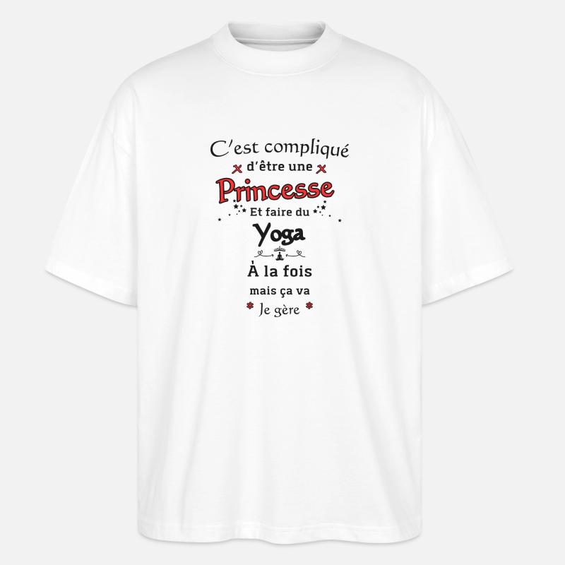 Princesse Et Yoga - T-shirt bio Blaster 2.0 coupe oversize Stanley/Stella Unisexe - blanc