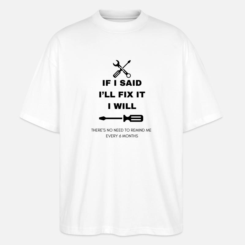 Heimwerker - Stanley/Stella Oversized Unisex Bio T-Shirt Blaster 2.0 - Weiß