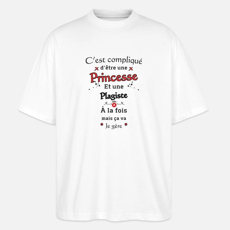 Prinzessin Strandbesucher - Stanley/Stella Oversized Unisex Bio T-Shirt Blaster 2.0 - Weiß