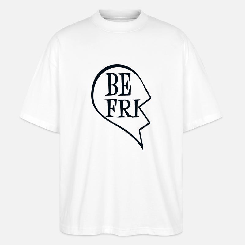 Freundschaft - Stanley/Stella Oversized Unisex Bio T-Shirt Blaster 2.0 - Weiß