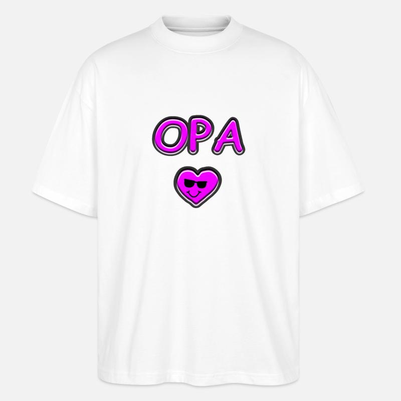 Opa - Stanley/Stella Oversized Unisex Bio T-Shirt Blaster 2.0 - Weiß